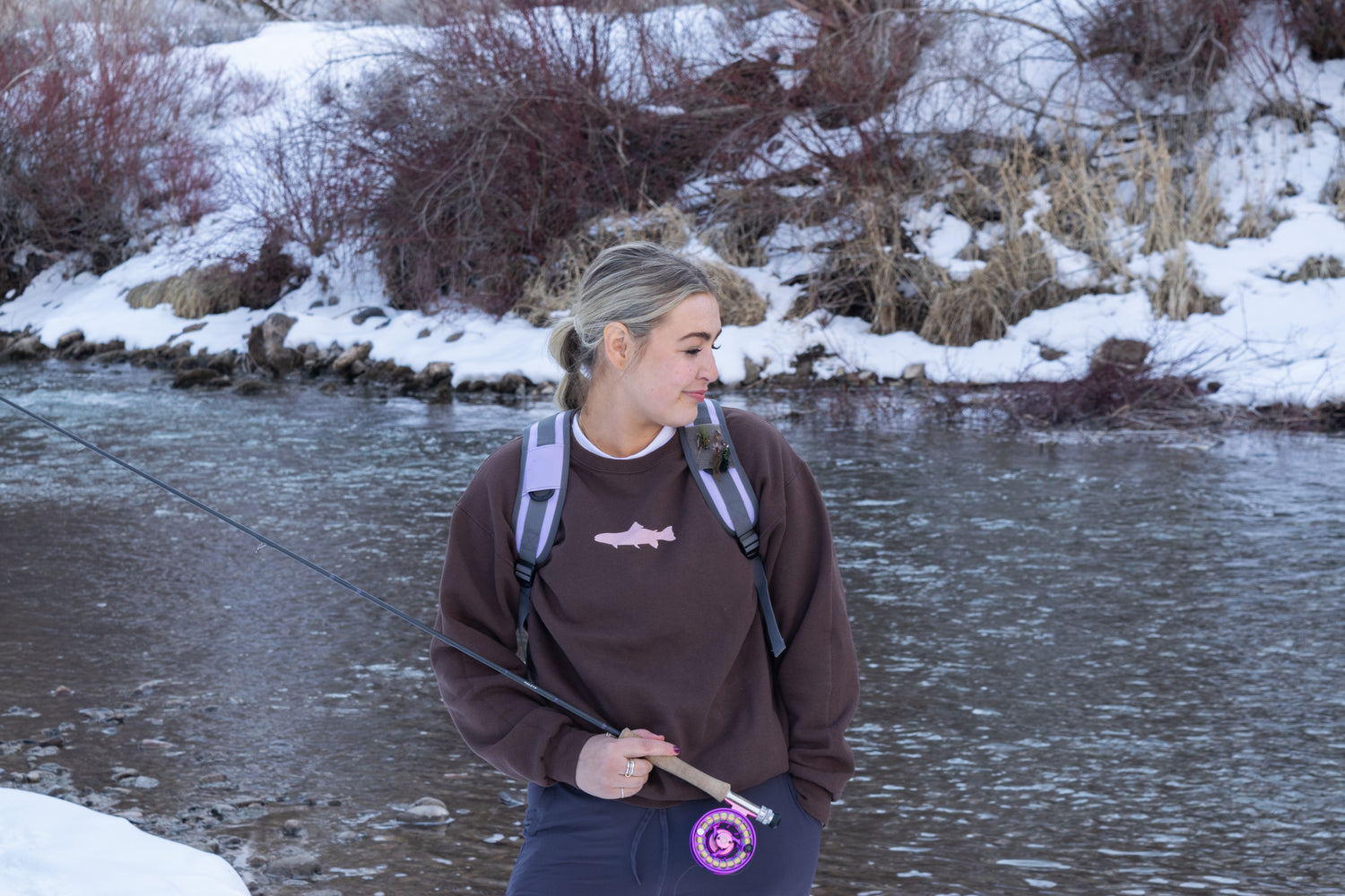 Womens Fly Fishing Sweatshirt