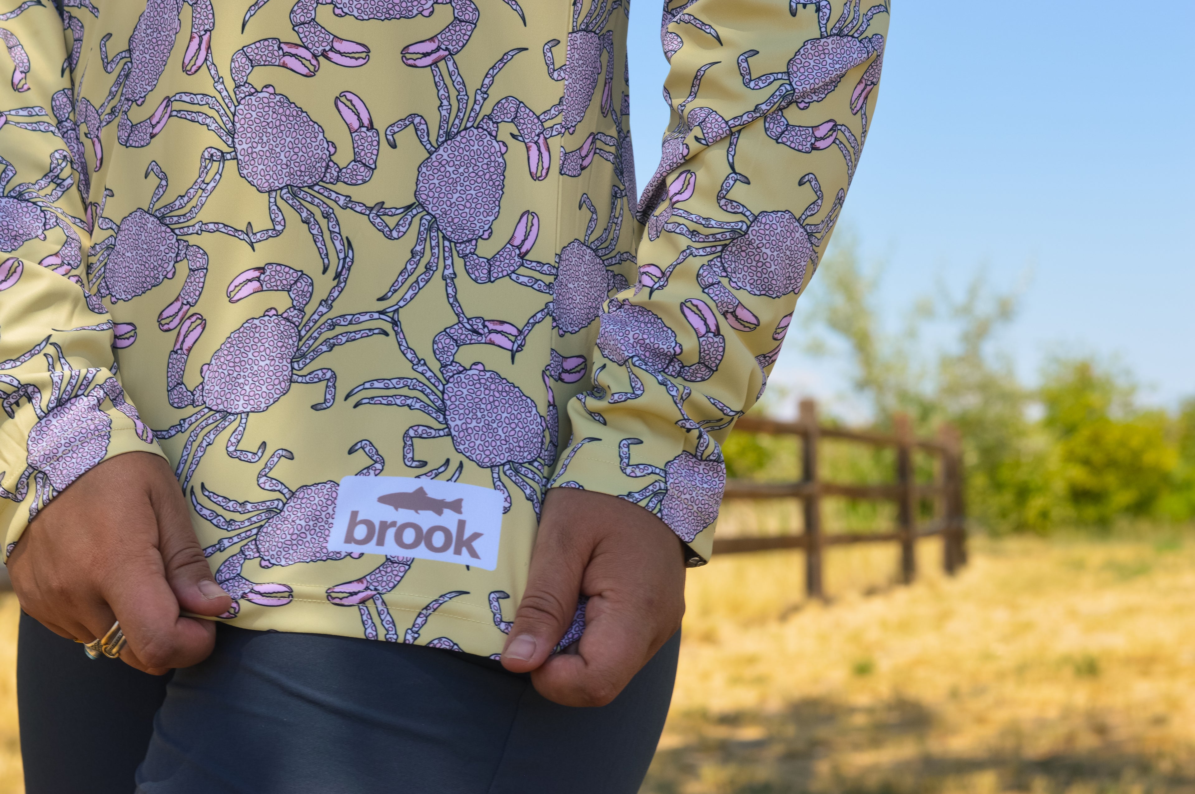 Pink Crab Fishing Sun Hoodie