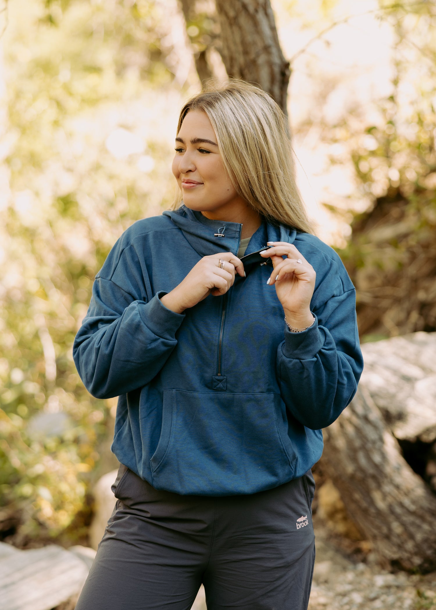 Half-Zip French Terry Fishing Hoodie