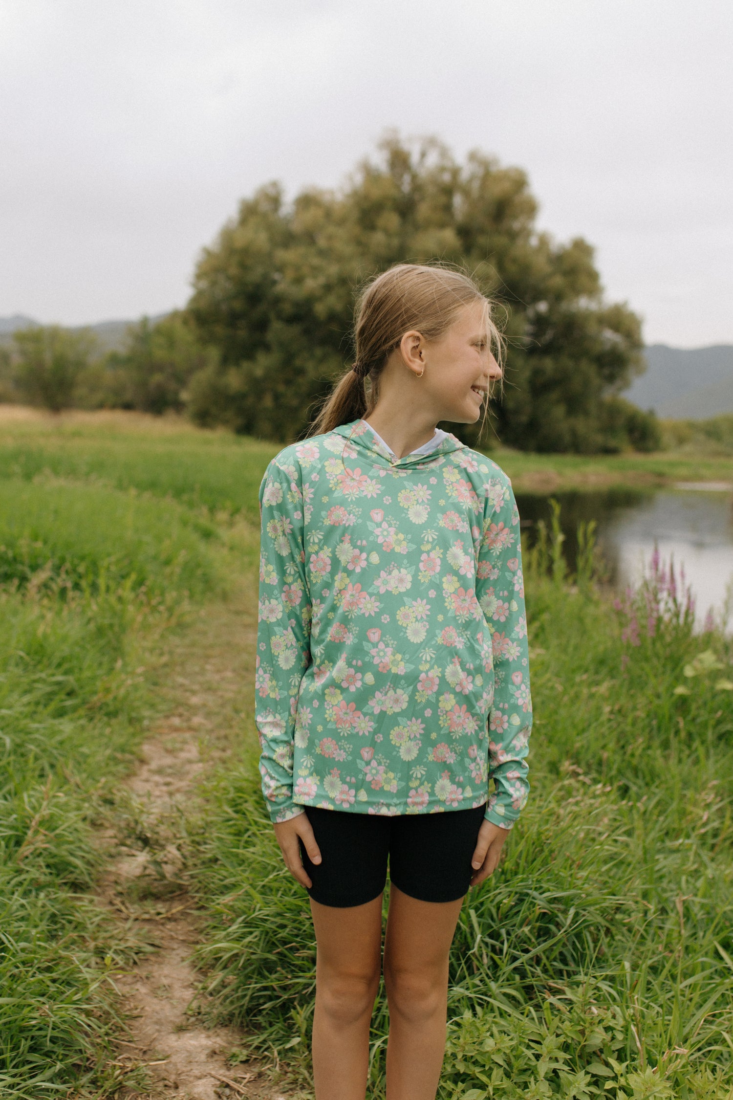 Girls Fishing Sun Shirt