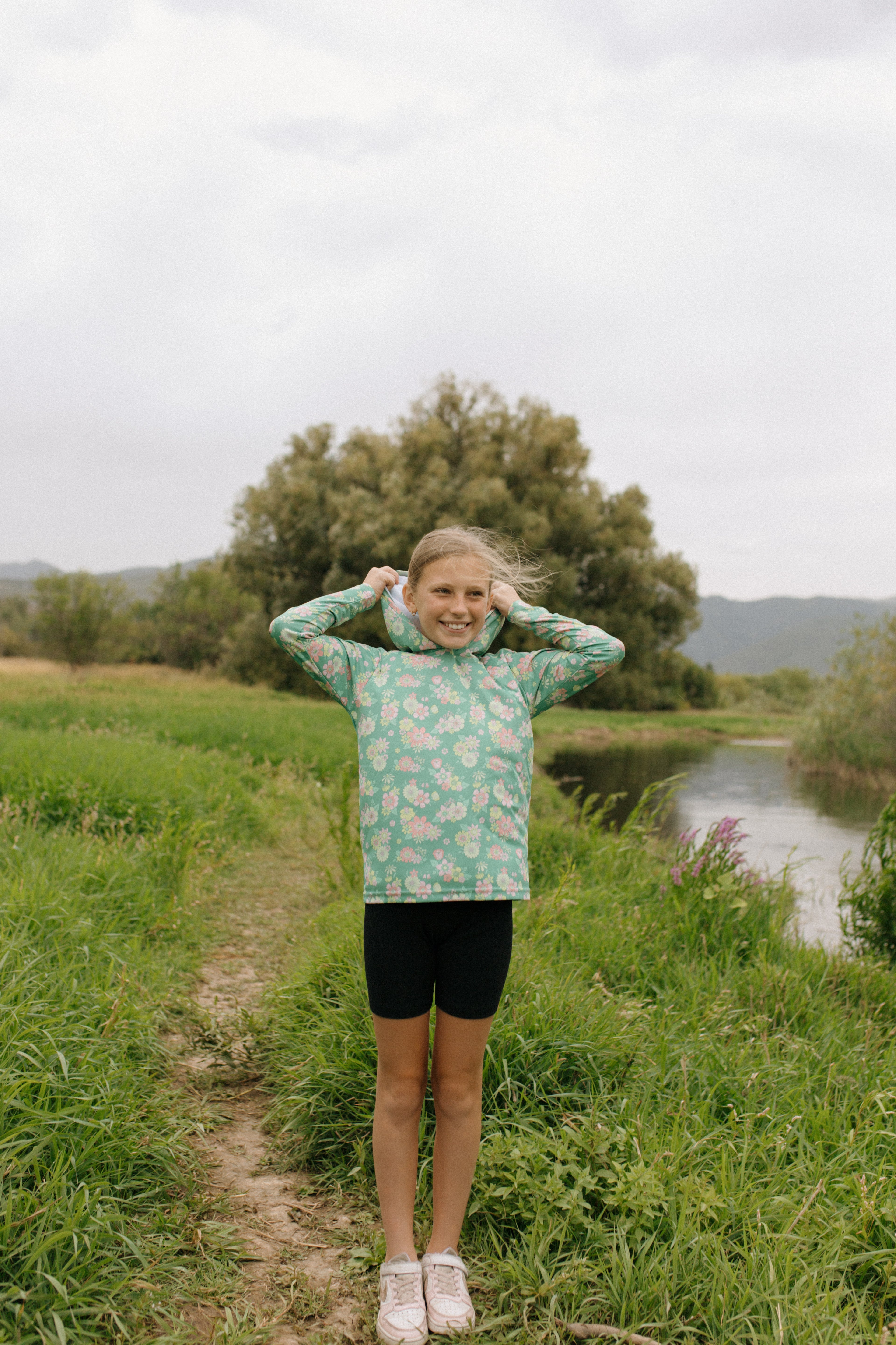 Girls Fishing Sun Shirt