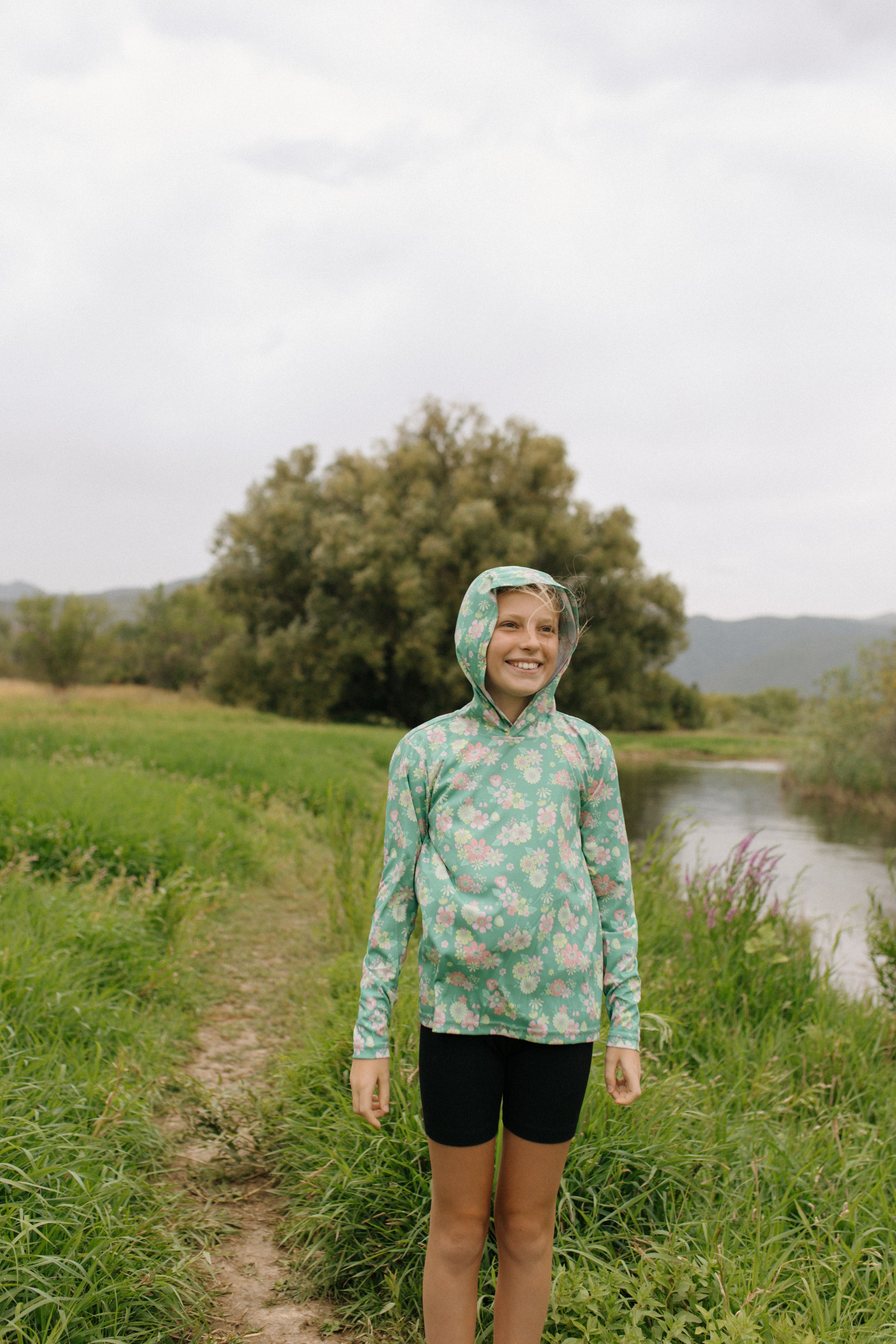 Girls Fishing Sun Shirt