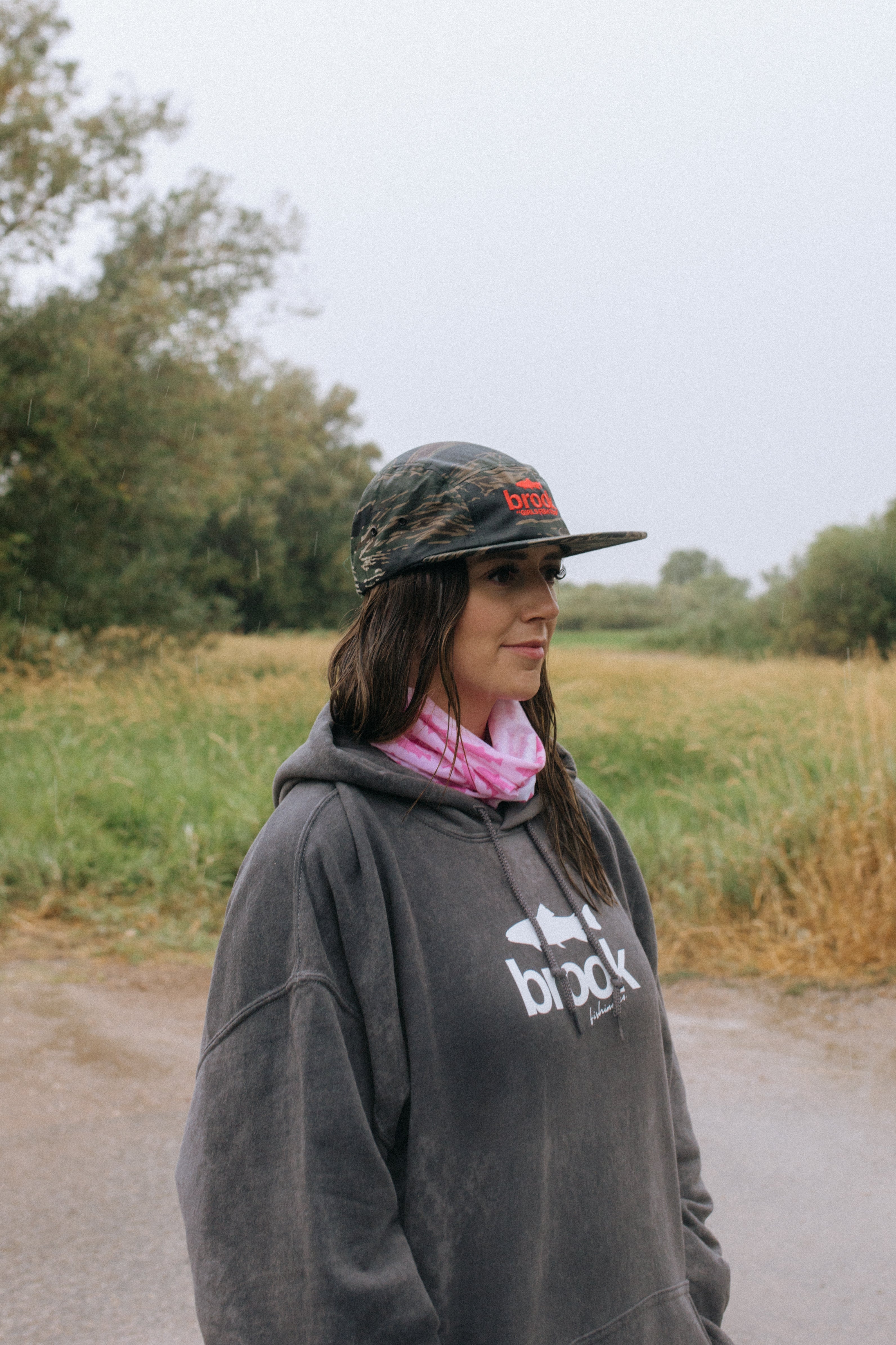 Brook Camo Flat Brim Hat