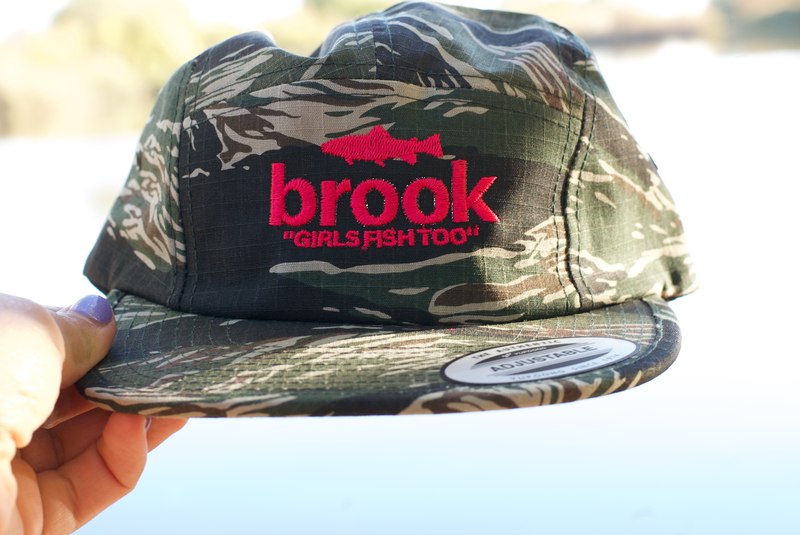 Brook Camo Flat Brim Hat