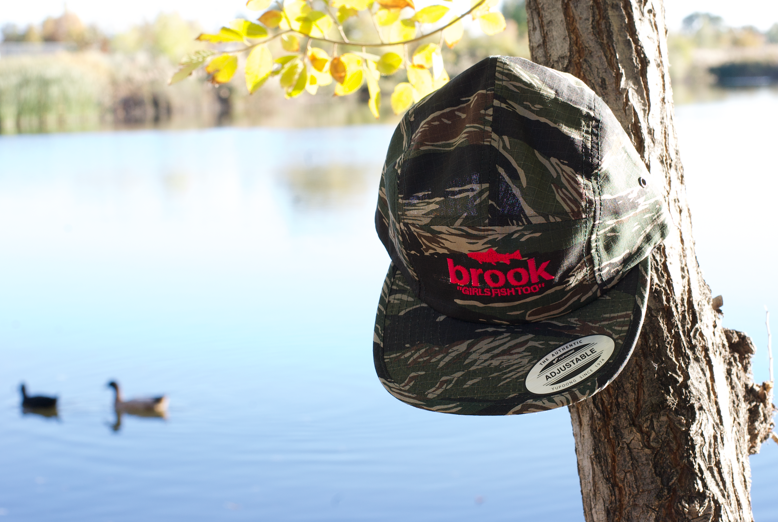 Brook Camo Flat Brim Hat