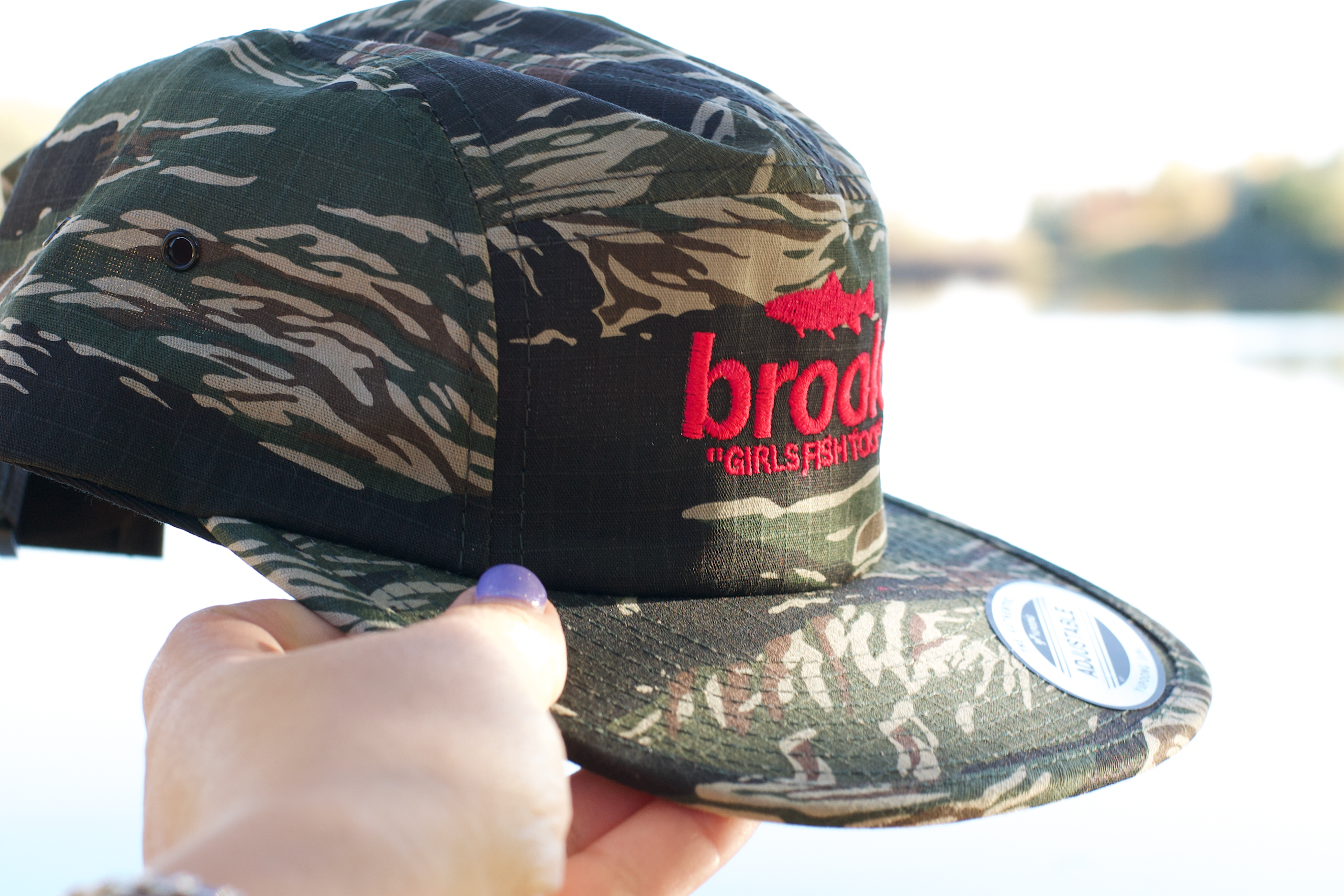 Brook Camo Flat Brim Hat