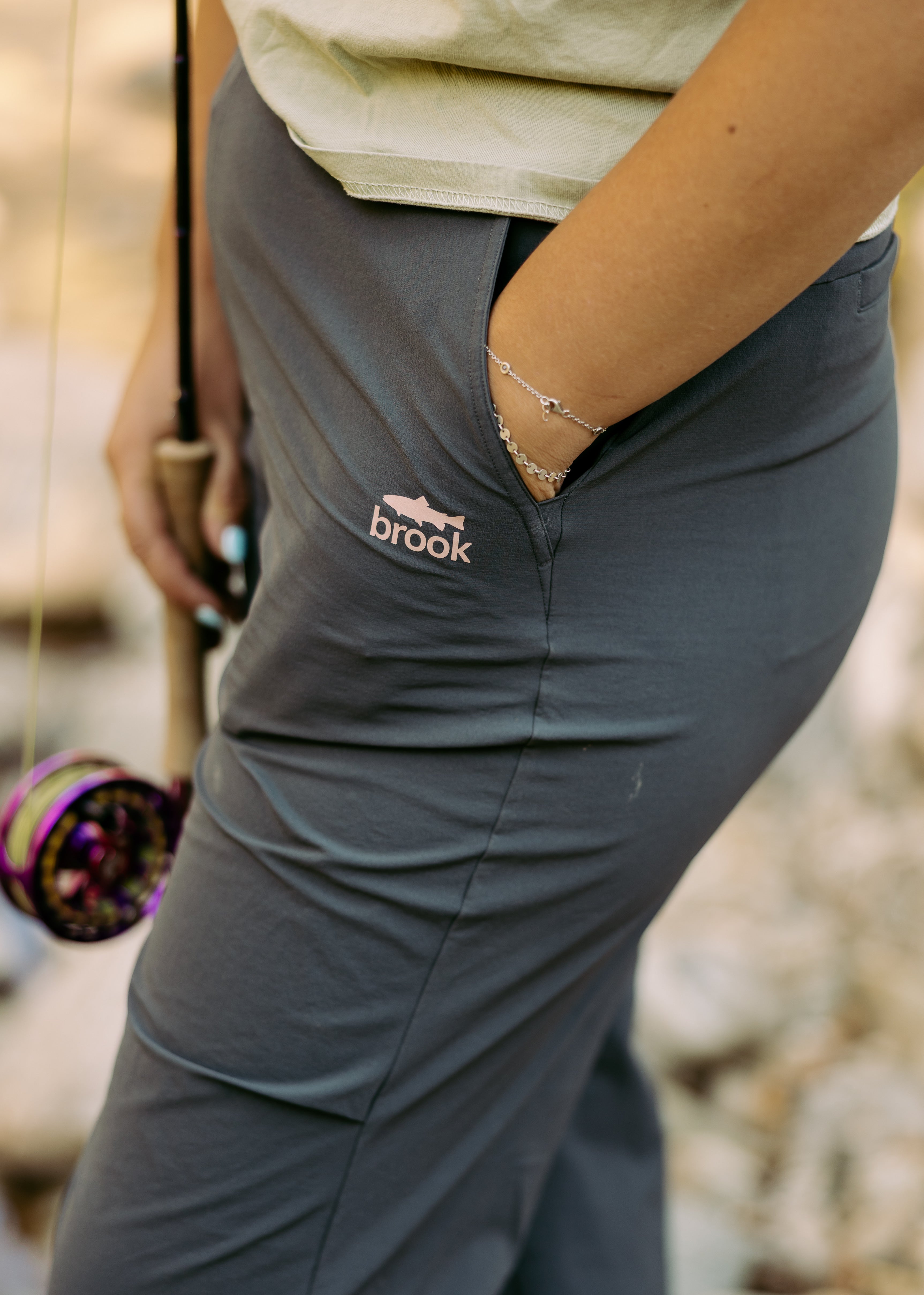 Women’s Stretch Fishing Pants | Gray