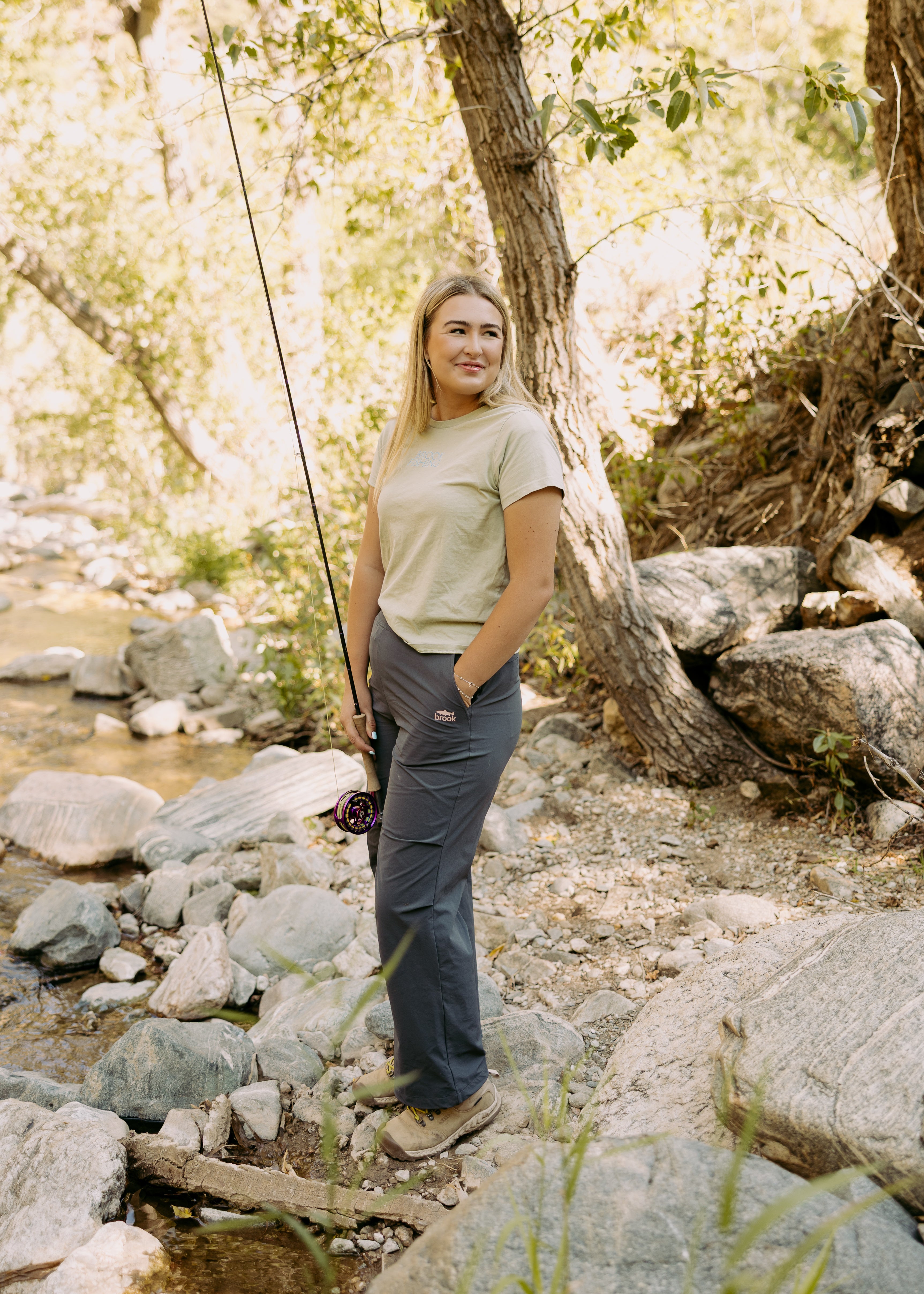 Women’s Stretch Fishing Pants | Gray