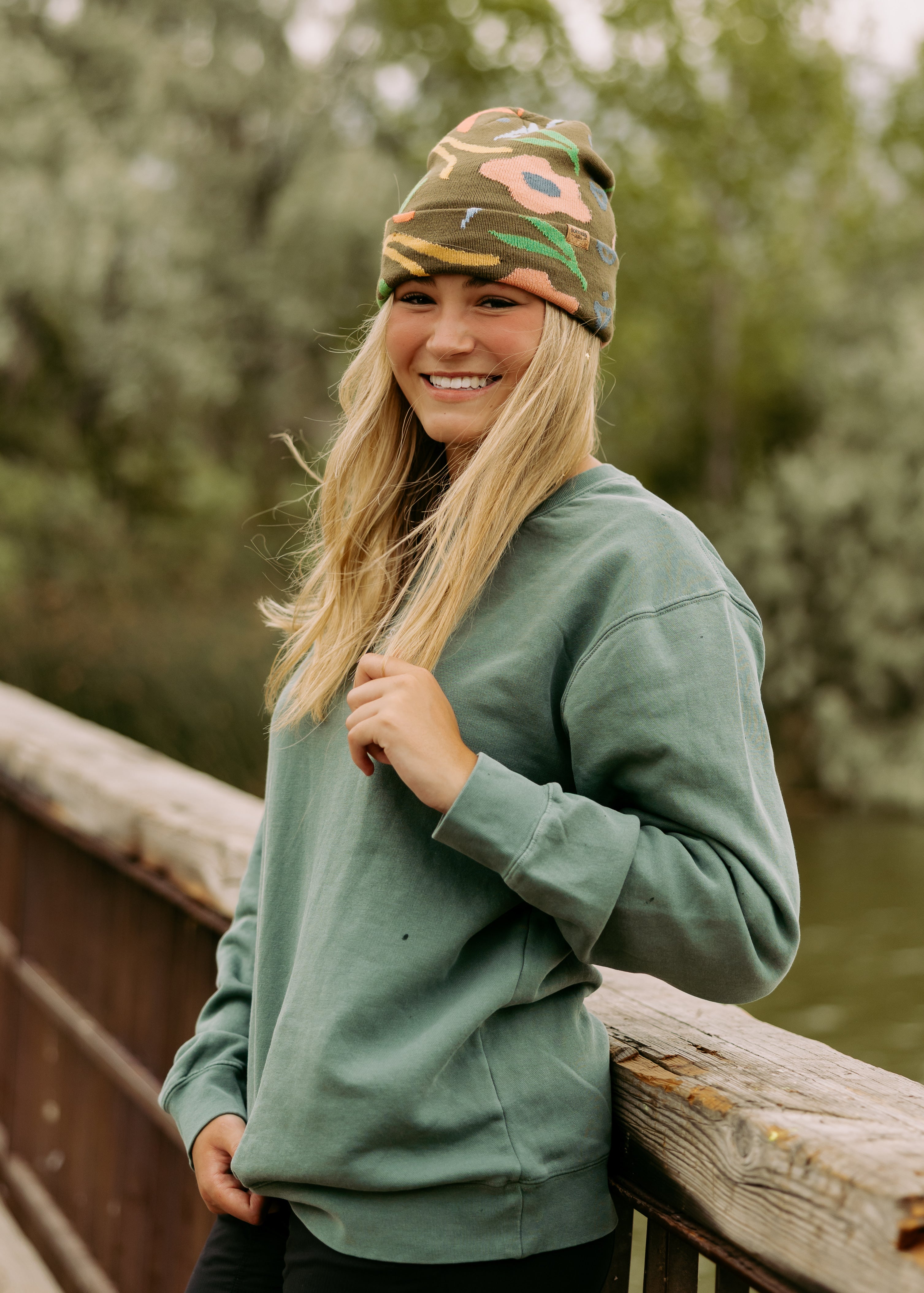 Northern Icons Crazy Flower Beanie