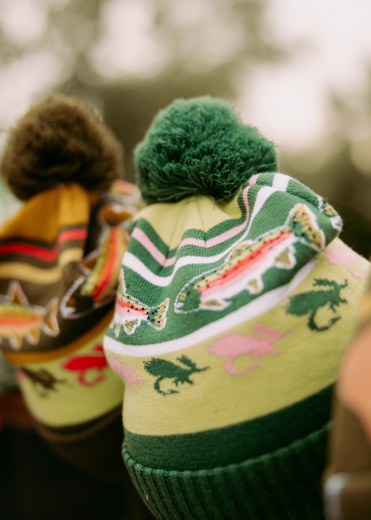 Rainbow Trout Pom Beanie