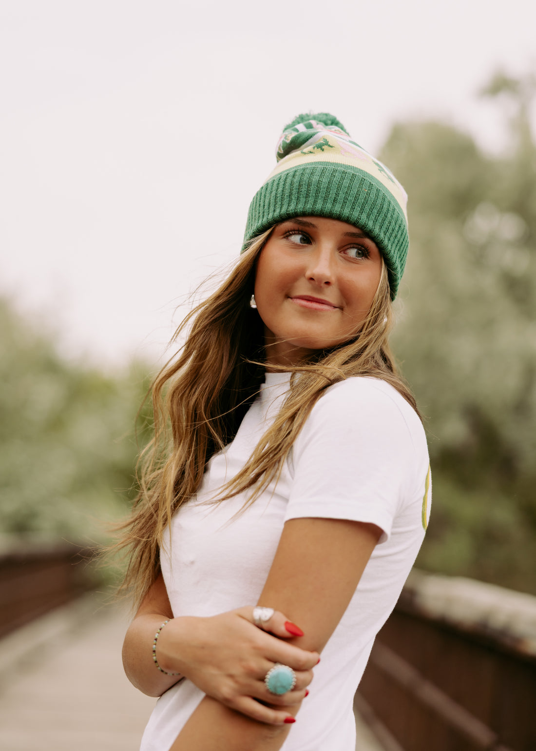 Rainbow Trout Pom Beanie