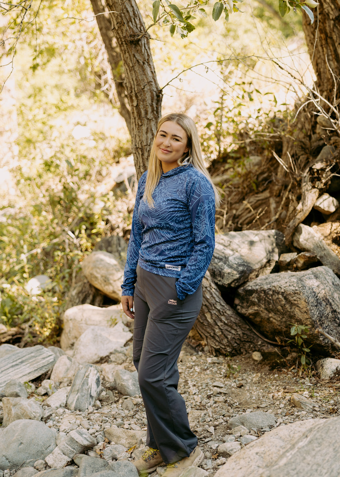 Breaker Blue Womens Fishing Sun Hoodie