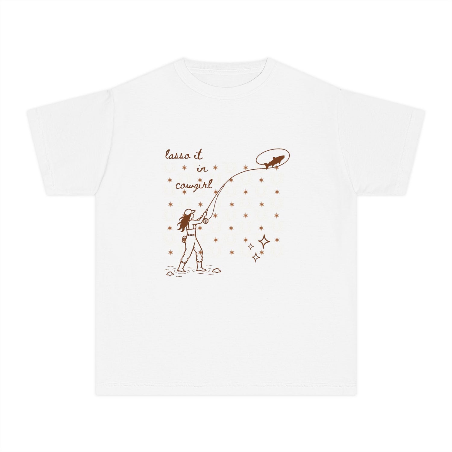 Lasso it in Cowgirl Fly Fishing T-Shirt