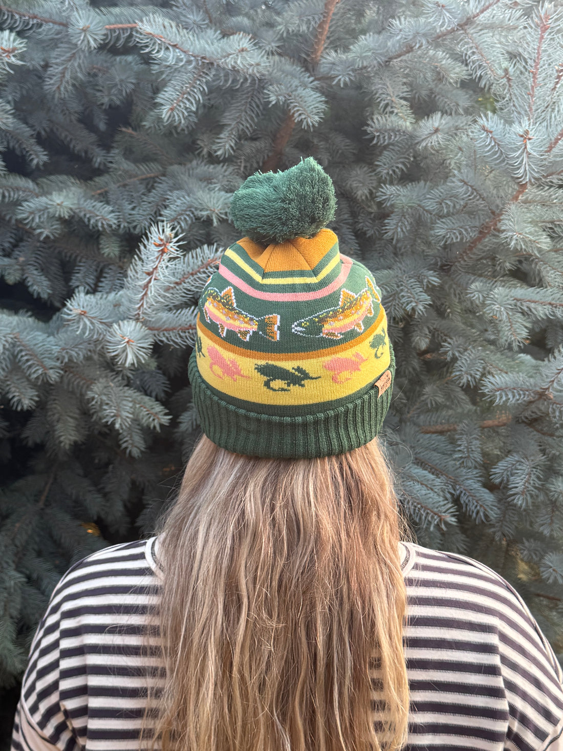 Trout Beanie Yellow &amp; Green