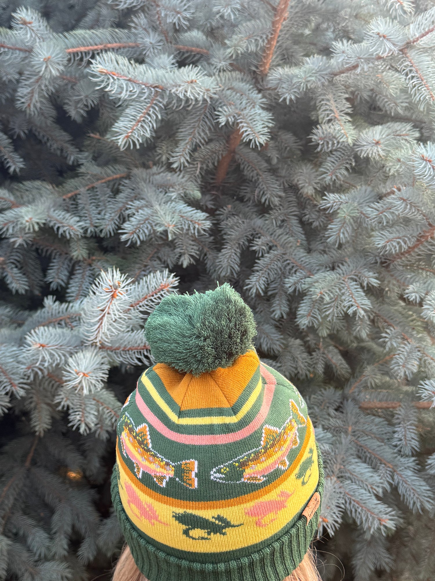 Trout Beanie Yellow &amp; Green