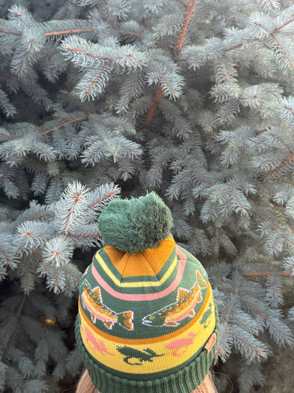 Trout Beanie Yellow &amp; Green
