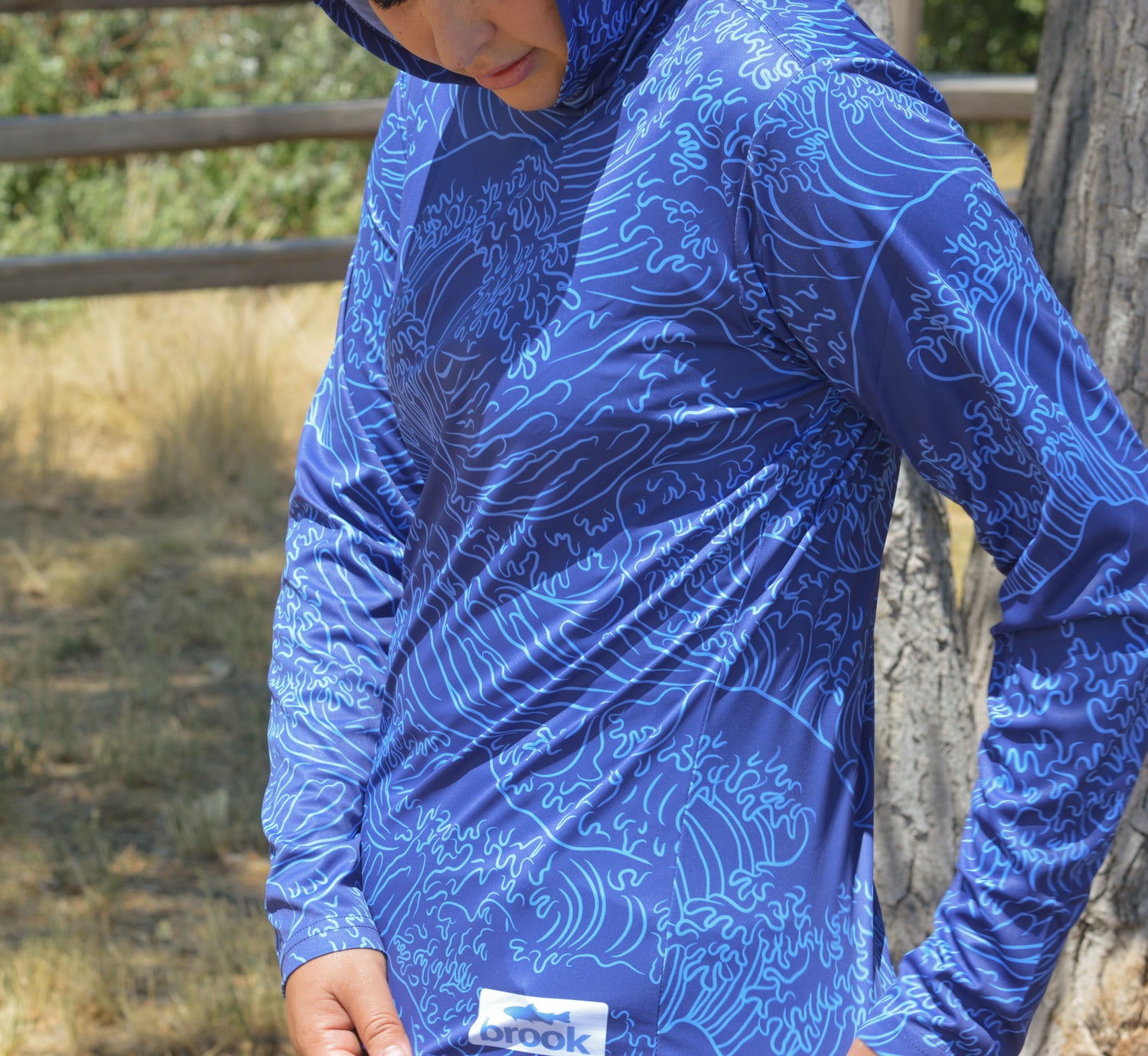 Breaker Blue Womens Fishing Sun Hoodie