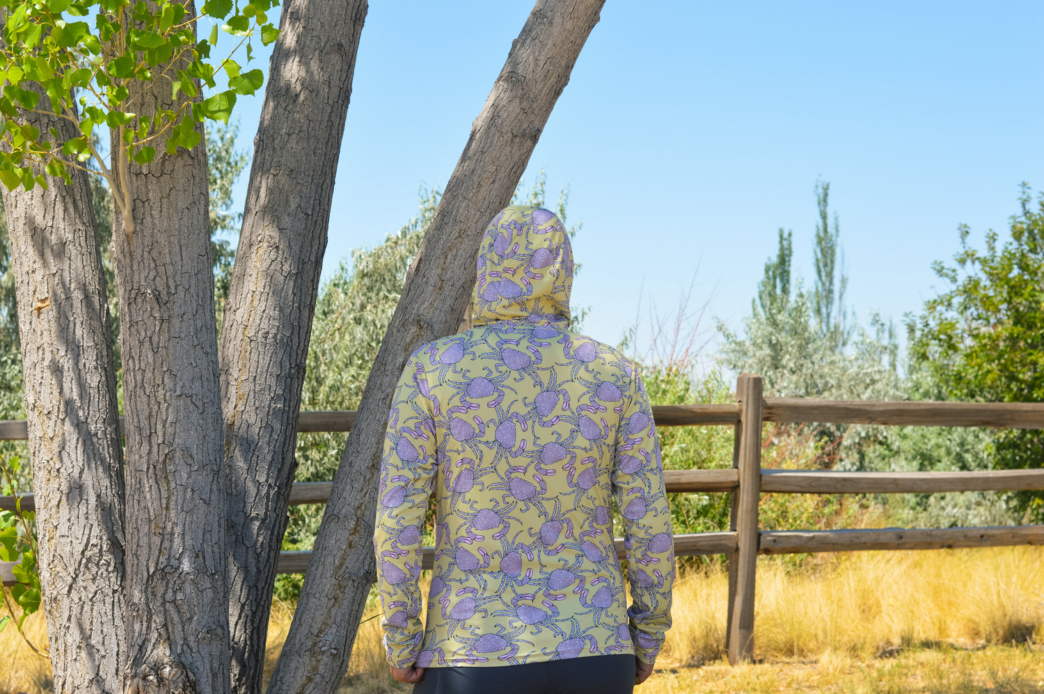 Pink Crab Fishing Sun Hoodie