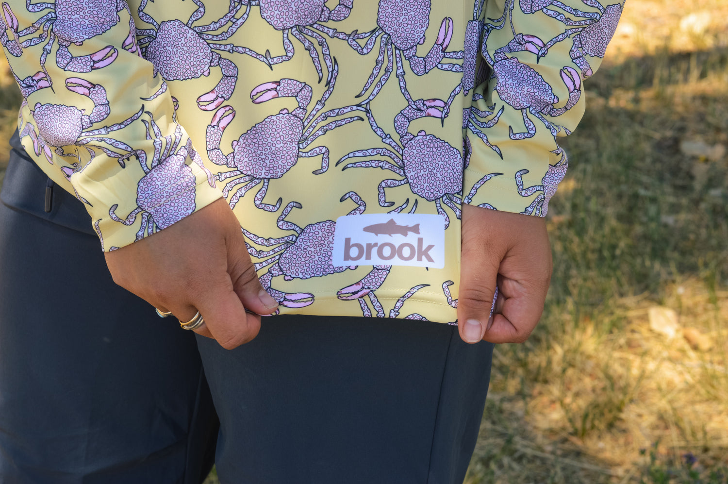 Pink Crab Fishing Sun Hoodie