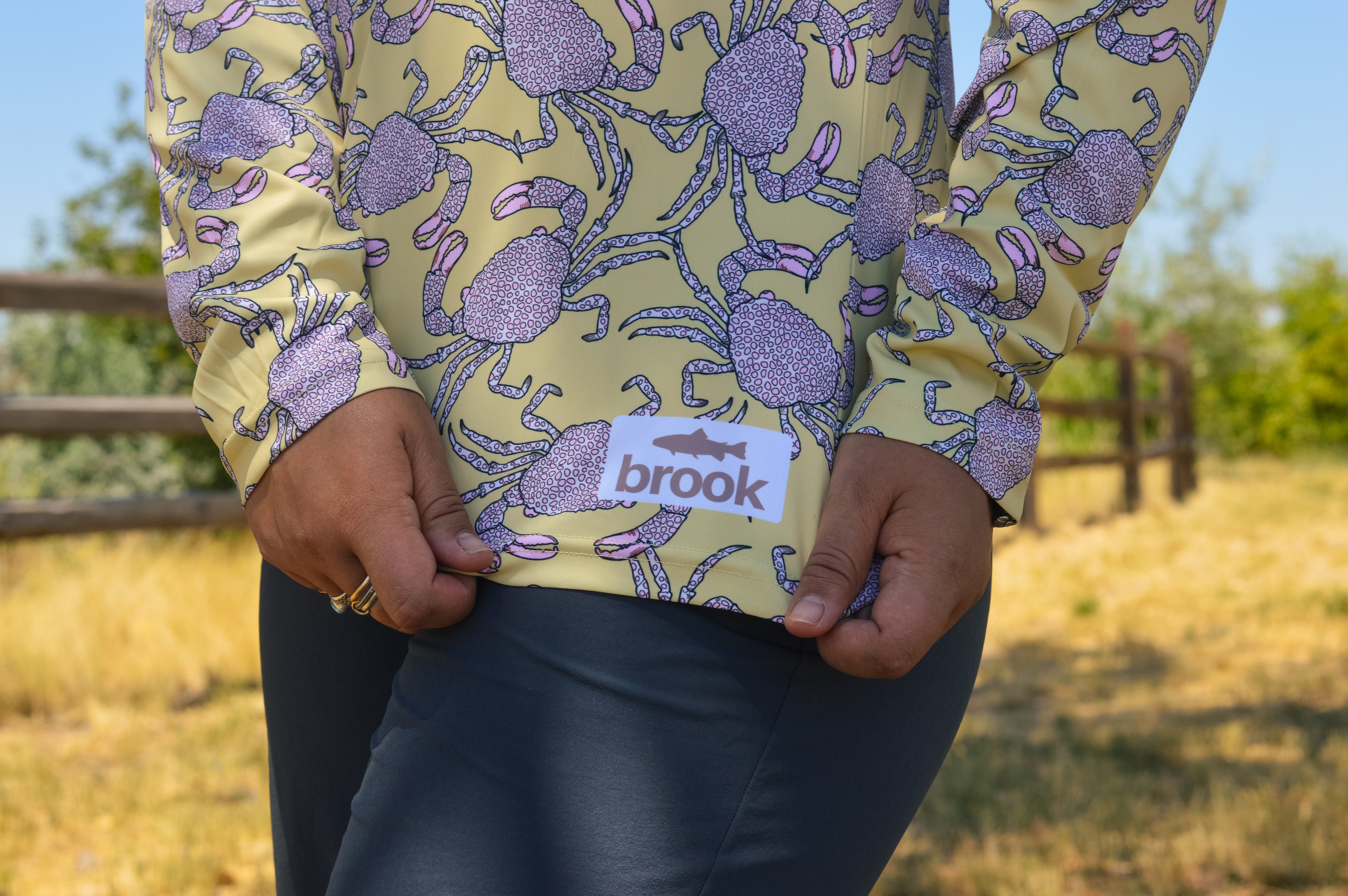 Pink Crab Fishing Sun Hoodie