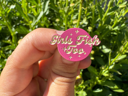 Girls Fish Too Enamel Pin