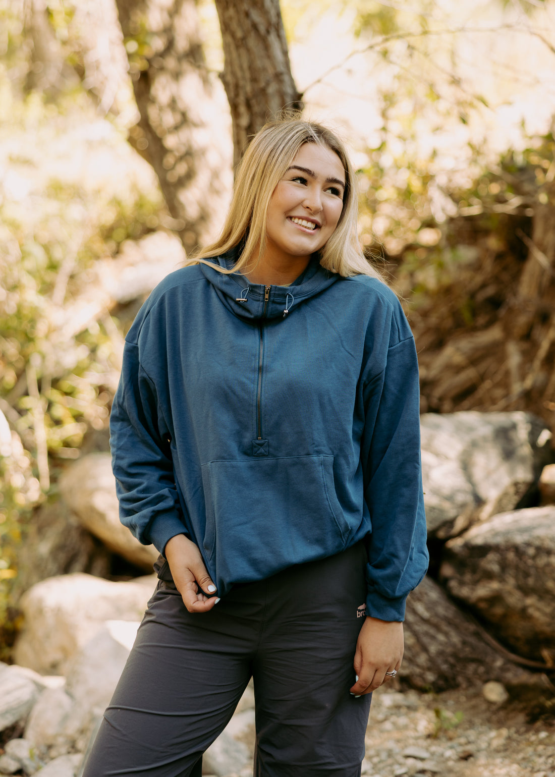 Half-Zip French Terry Fishing Hoodie