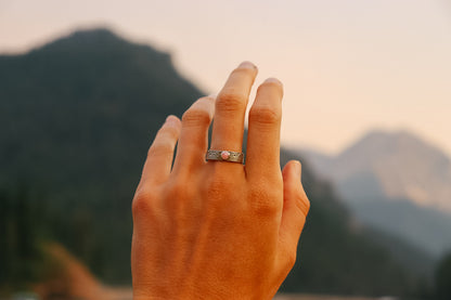 Pink Spiny Oyster BROOK Trout Pattern Ring