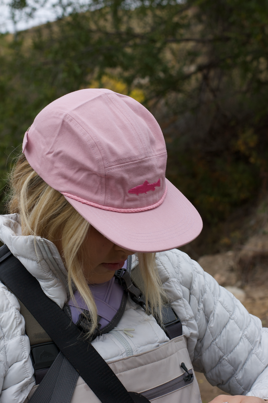 Brook Pink Flat-Brim Hat