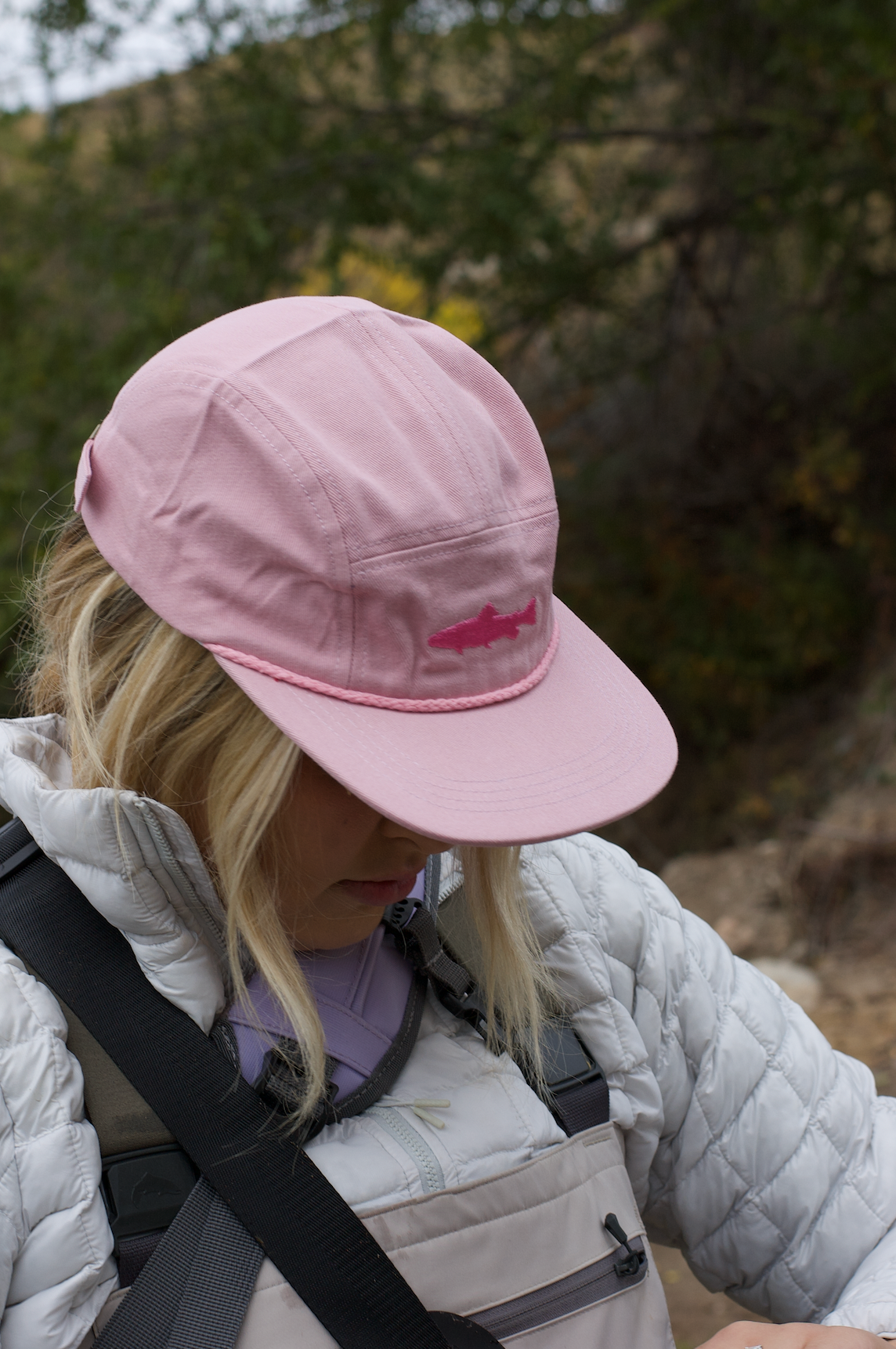 Brook Pink Flat-Brim Hat