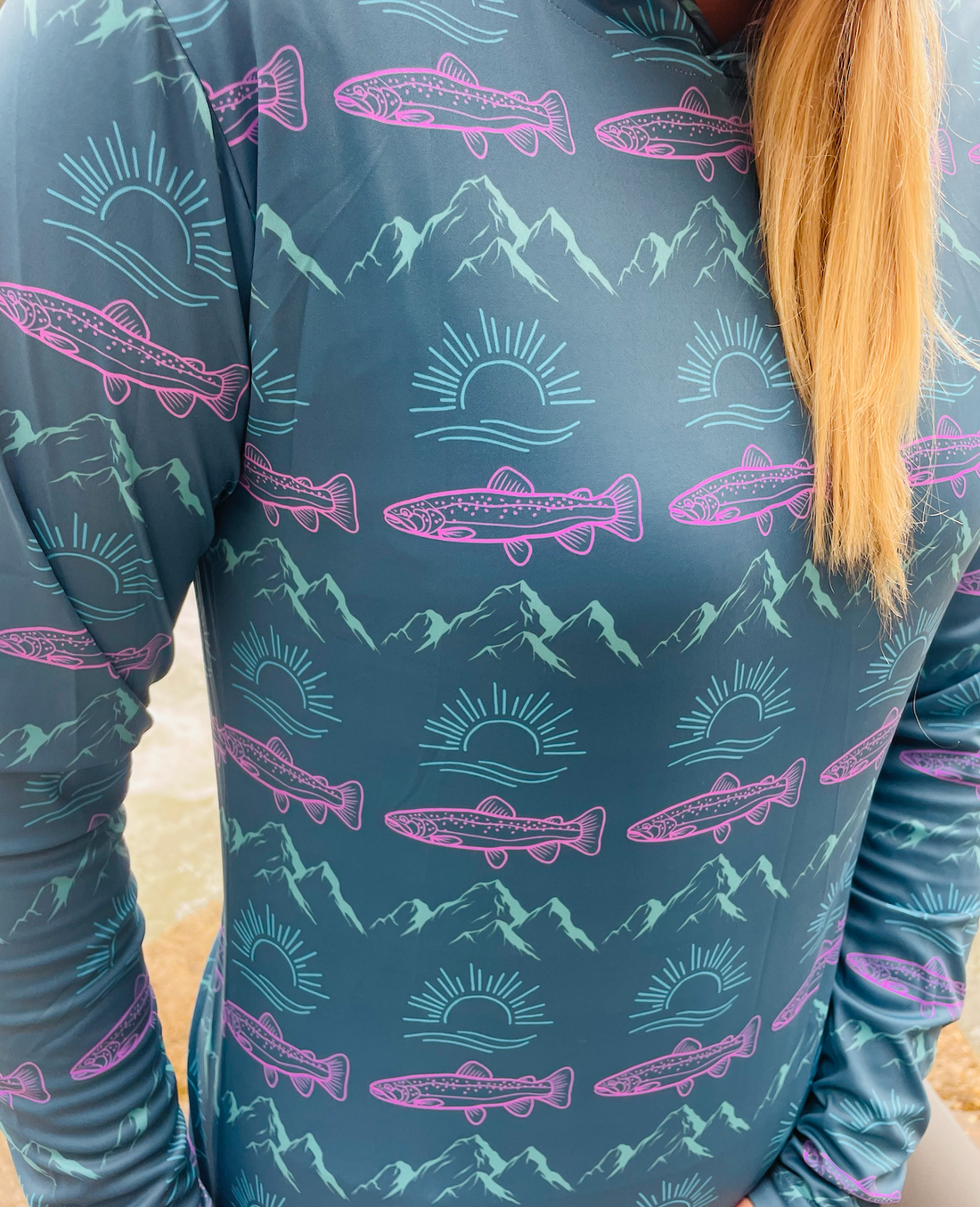 Mountain Fish Sun Hoodie