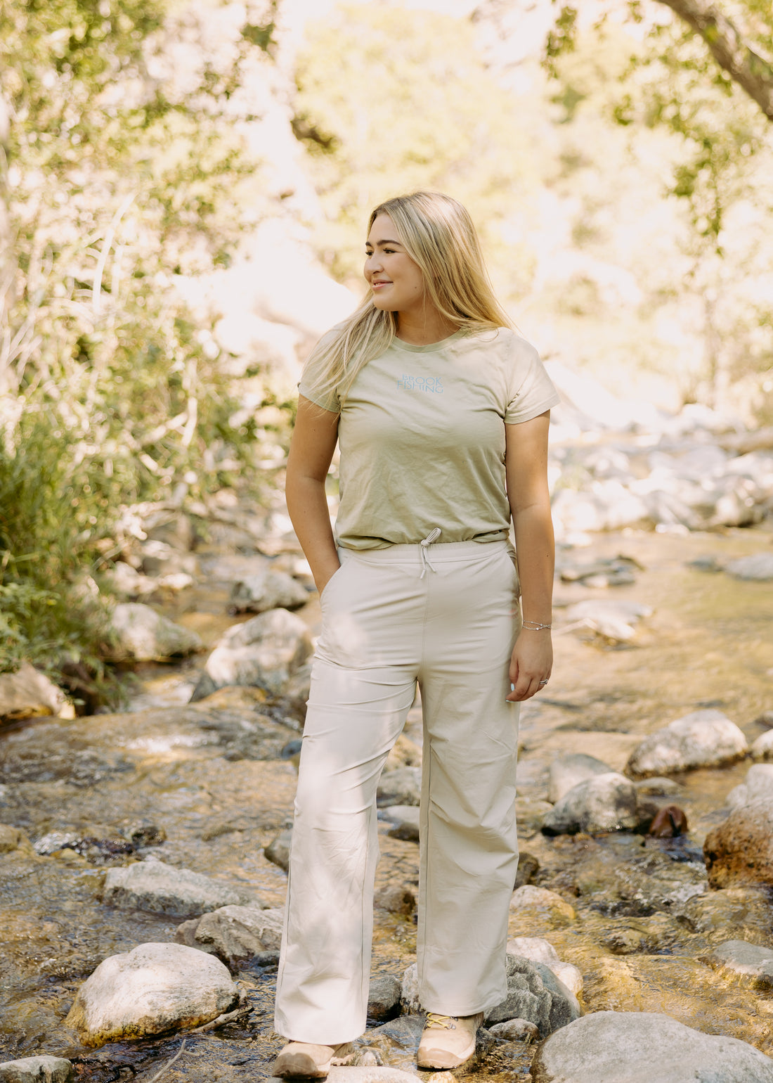 Women’s Stretch Fishing Pants – Cream