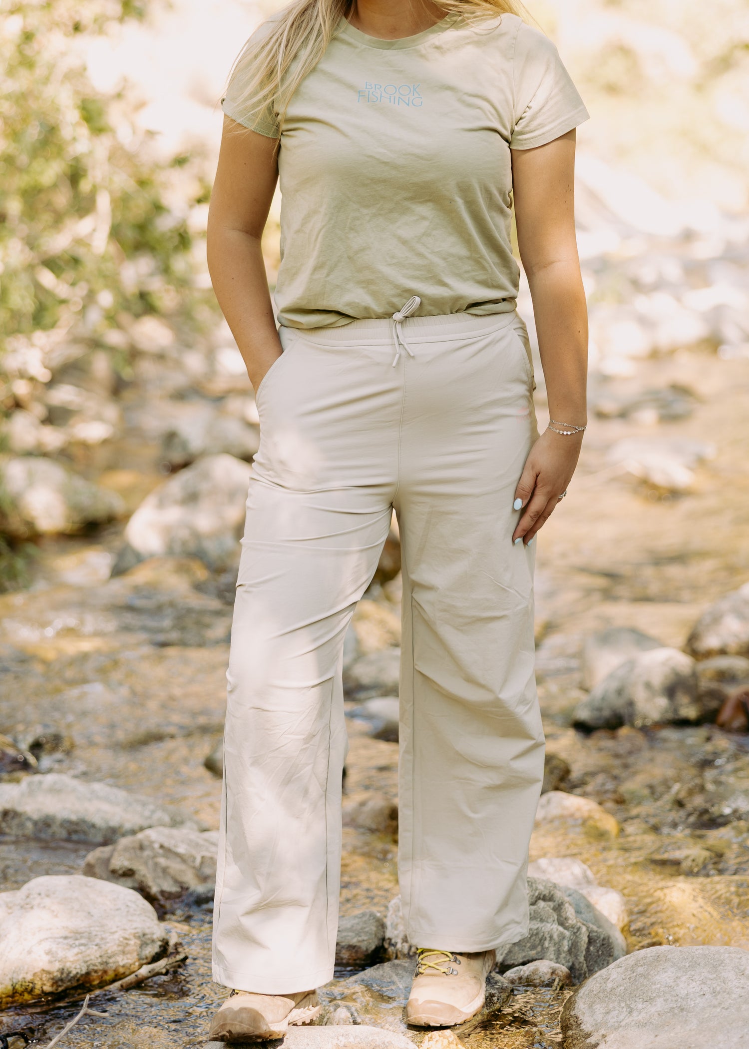 Women’s Stretch Fishing Pants – Cream