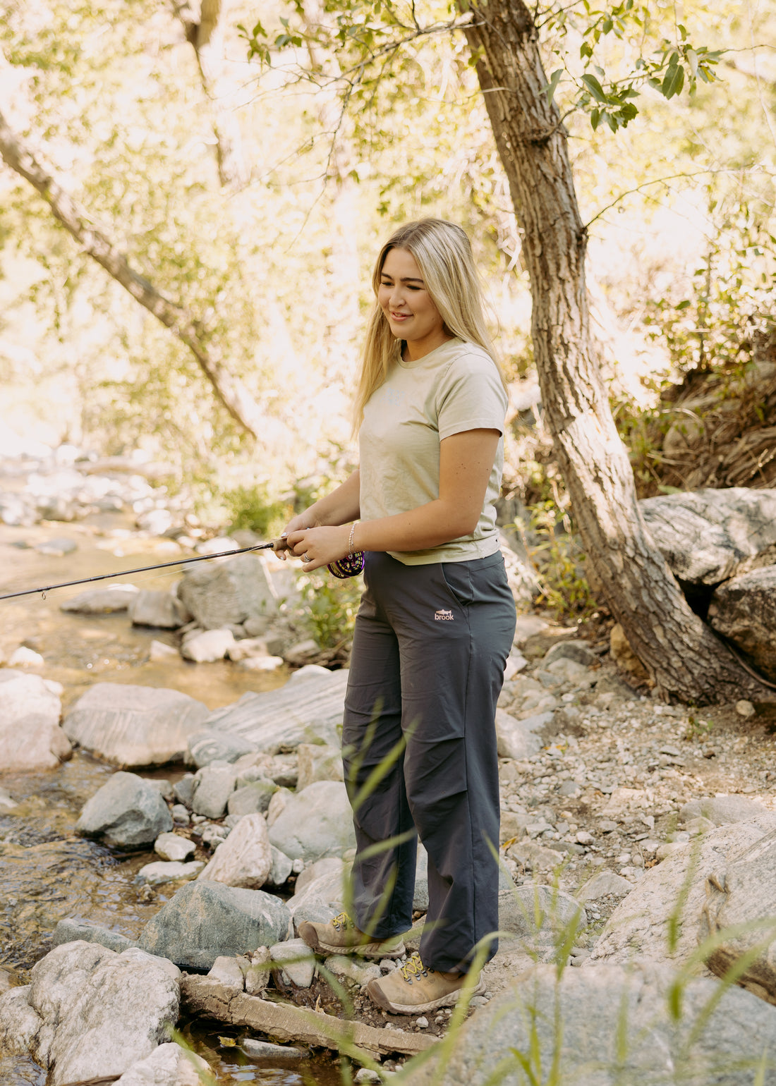 Women’s Stretch Fishing Pants | Gray