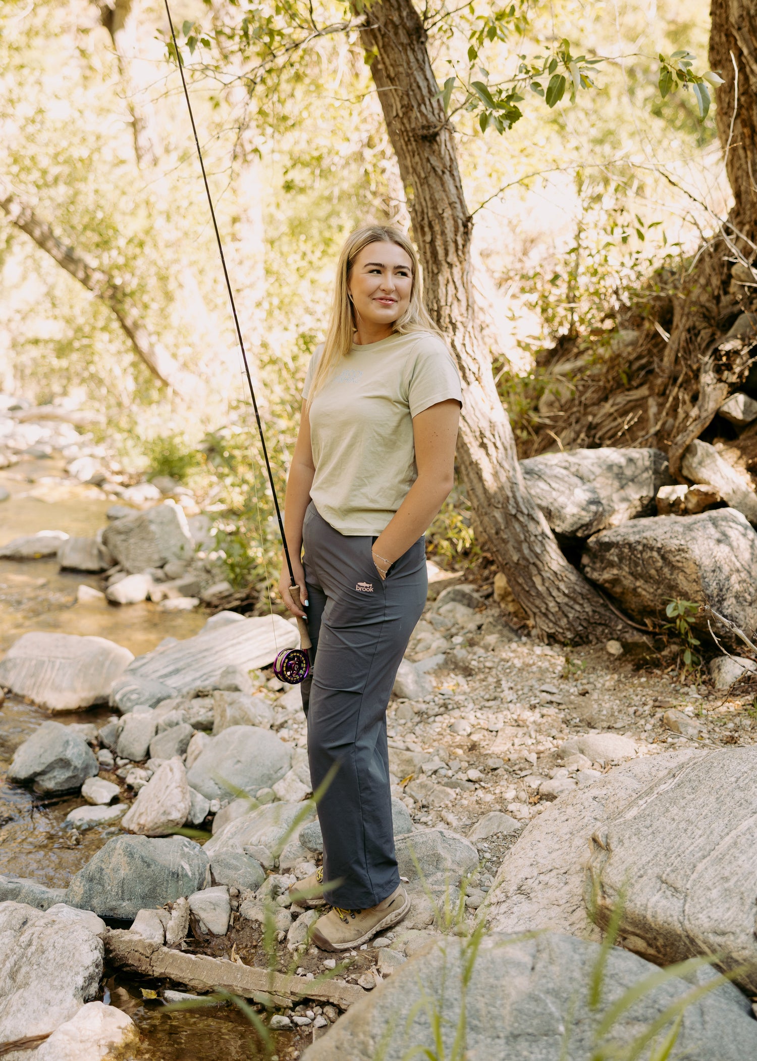 Women’s Stretch Fishing Pants | Gray