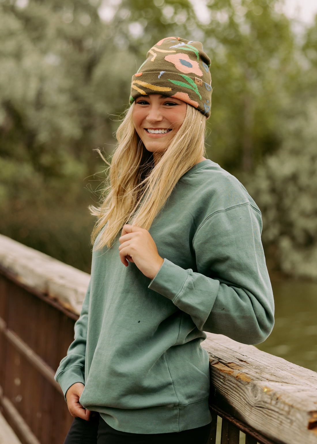 Northern Icons Crazy Flower Beanie